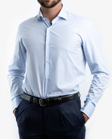 Camisa 100% Algodón en Azul Claro